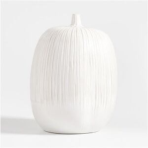 Crate&Barrel Dover Extra-Large White Ceramic Pumpkin